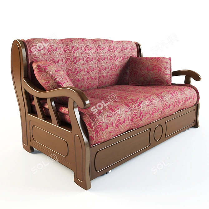 Convertible Comfort: Stylish Sofa Bed 3D model image 1