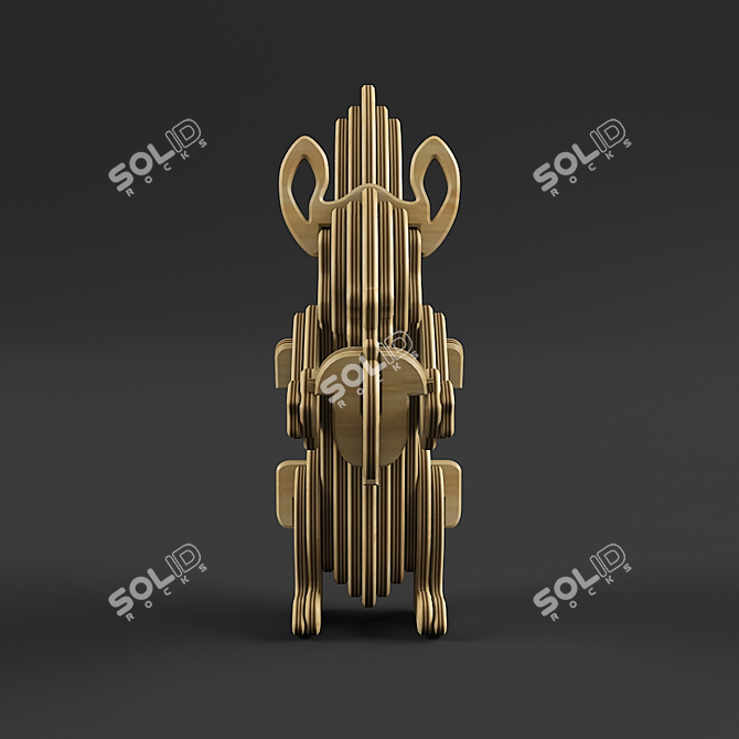 Title: Wooden Squirrel Model Kit 3D model image 3