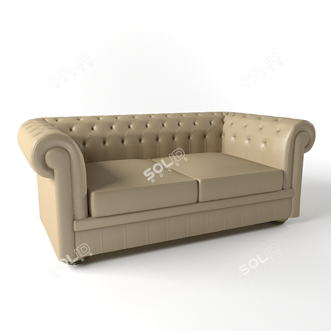 Elegant Classic Sofa 3D model image 1