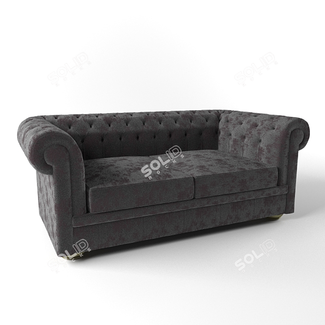 Elegant Classic Sofa 3D model image 2