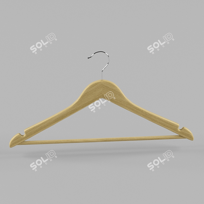 Classic Clothing Hangers 3D model image 1