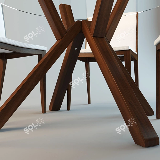 Impex Mikado Dining Set 3D model image 2