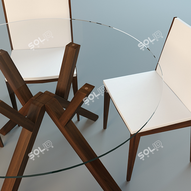 Impex Mikado Dining Set 3D model image 3