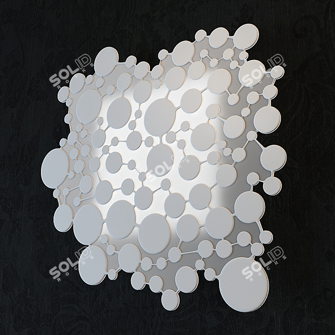 BUBBLES: Modern Chrome Ceiling Light 3D model image 1