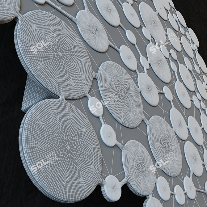 BUBBLES: Modern Chrome Ceiling Light 3D model image 2