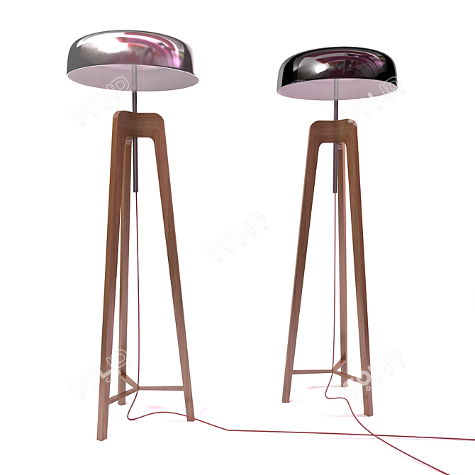 Modern Minimalist Floor Lamp 3D model image 1