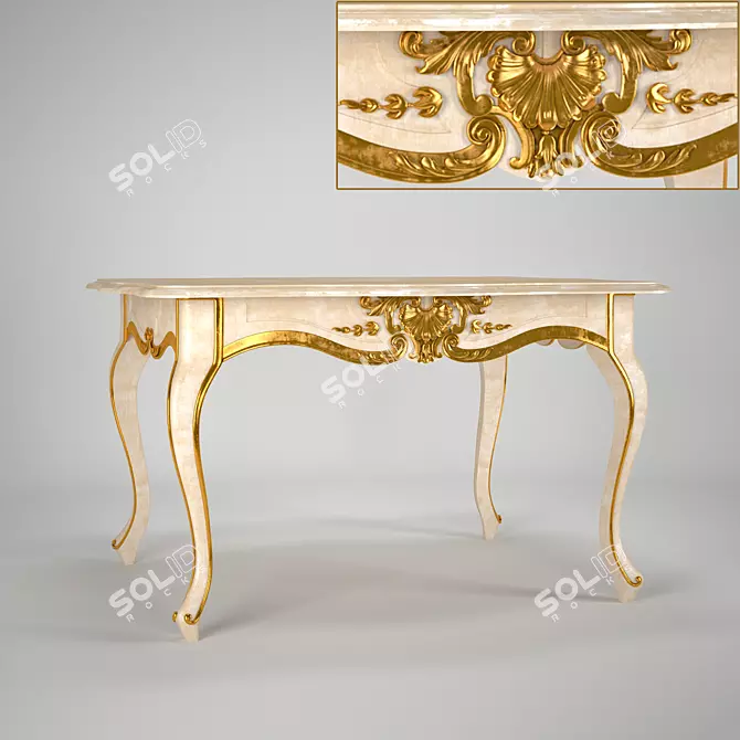 Elegant Classic Table 3D model image 1