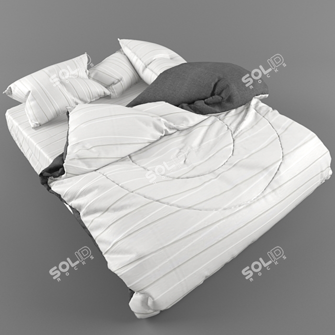 Cozy Dream Bed 3D model image 1