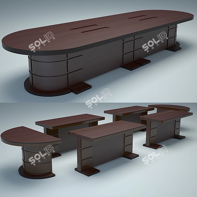 Executive Round Table 3D model image 1