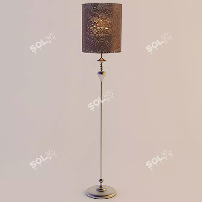 Sleek Chinese Floor Lamp 3D model image 1