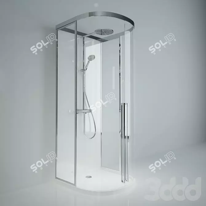 Luxury Shower 80x80 with Hansgrohe Design 3D model image 1