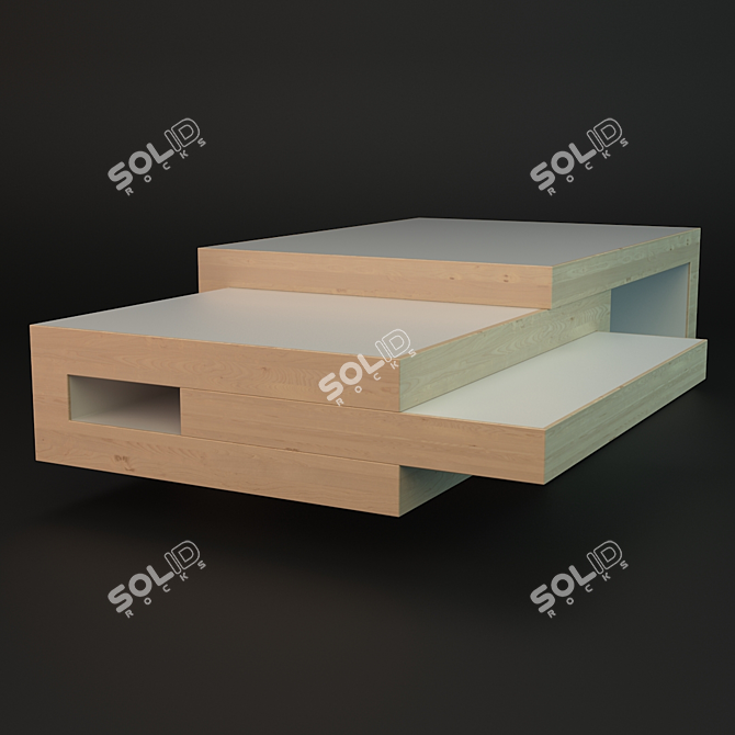 Flexible Expandable Coffee Table 3D model image 1