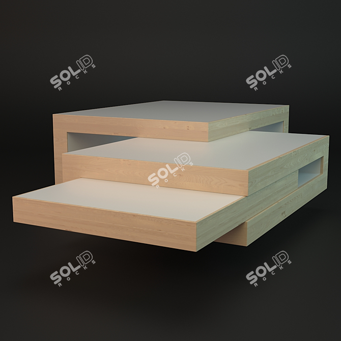 Flexible Expandable Coffee Table 3D model image 3