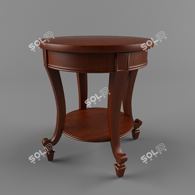 Classic Round Tea Table 3D model image 1