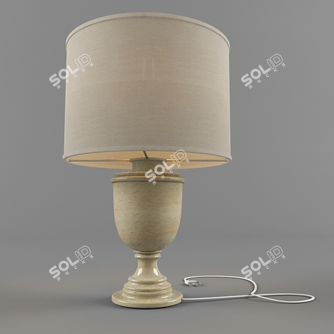 Elegant Salerno Urn Table Lamp 3D model image 1