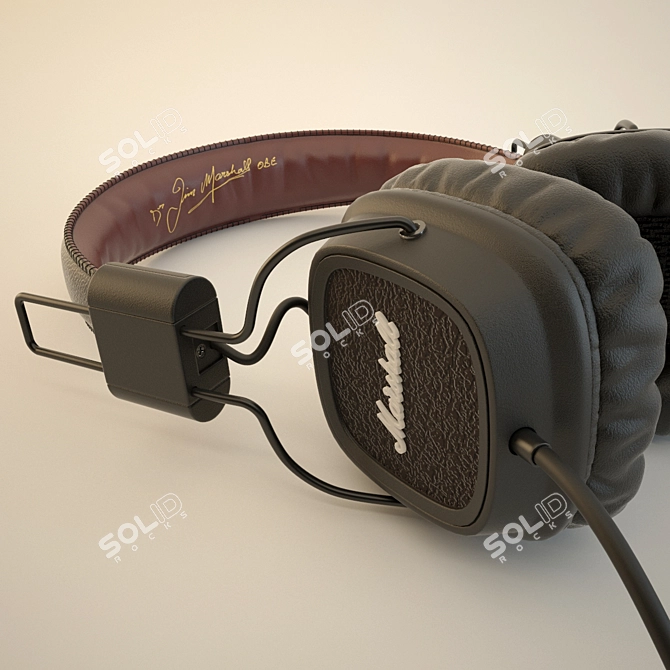Marshall Major Over-Ear Headphones 3D model image 2