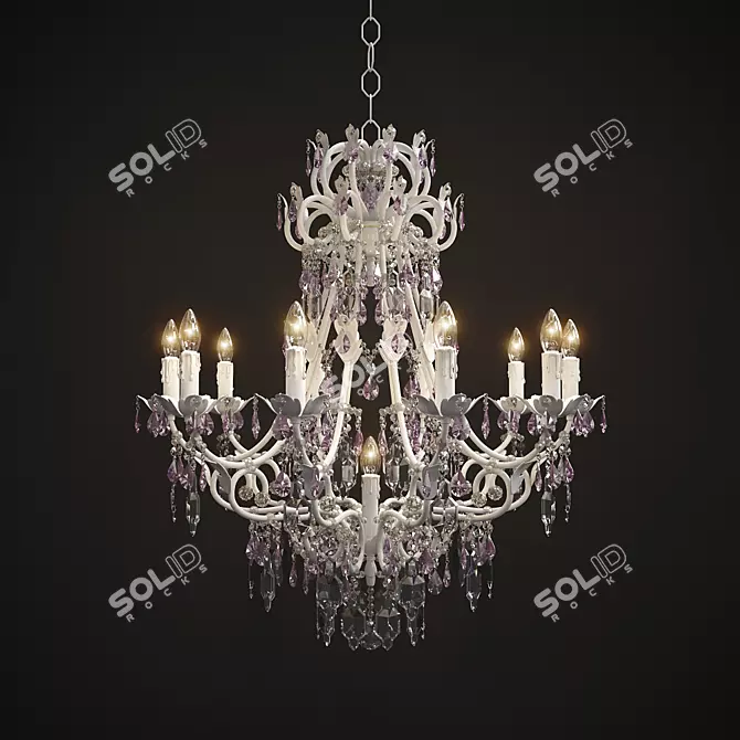 Elegant Faustig Chandelier 3D model image 1