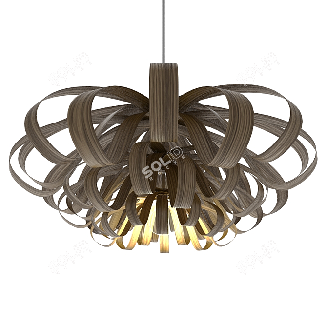 Wooden Bloom Light 3D model image 1