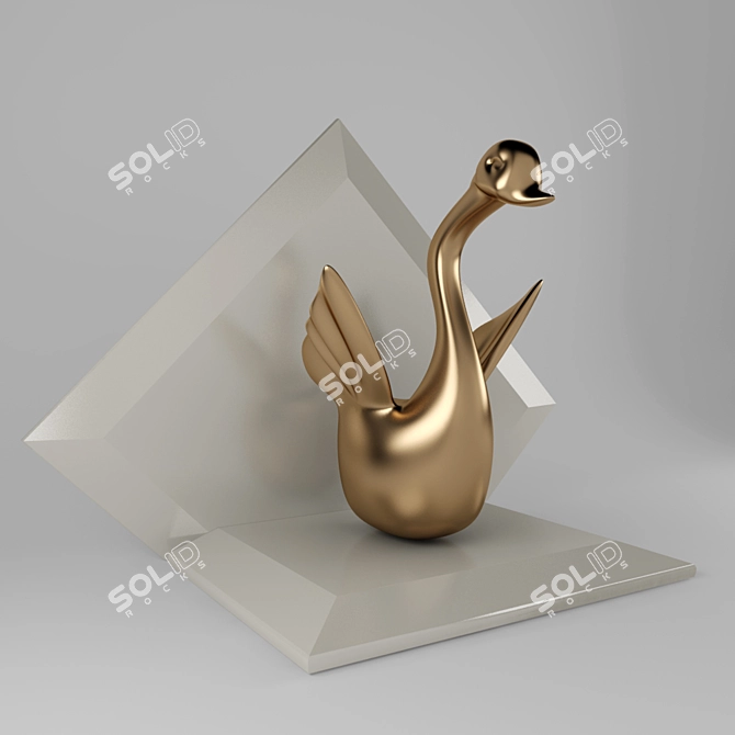 Elegant Decorative Figurine 3D model image 1