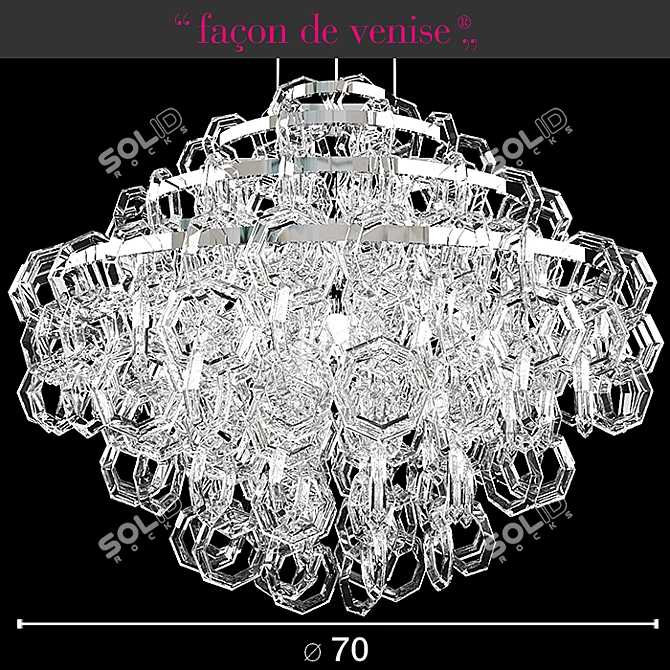 Facon de Venise Misstrass - 3 Unique Chandeliers 3D model image 1