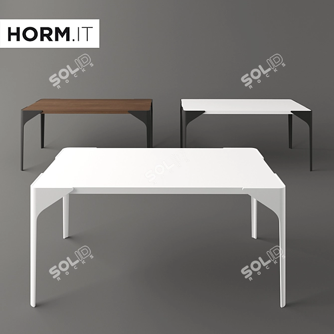 Sleek Canard Table: 160x90x72cm 3D model image 1