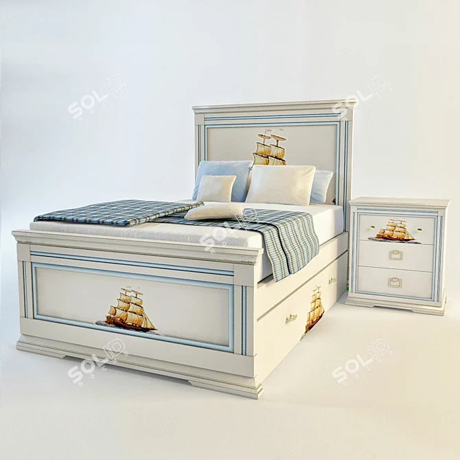 Domus Kids Bed 3D model image 1