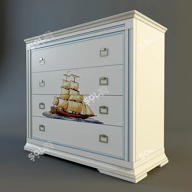 "Domus" Kids Dresser 3D model image 1