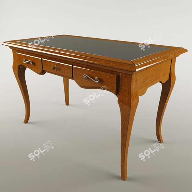 Elegant Capri Desk: Villanova 3D model image 1