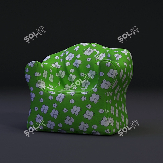 Cozy Kids Armchair 3D model image 1