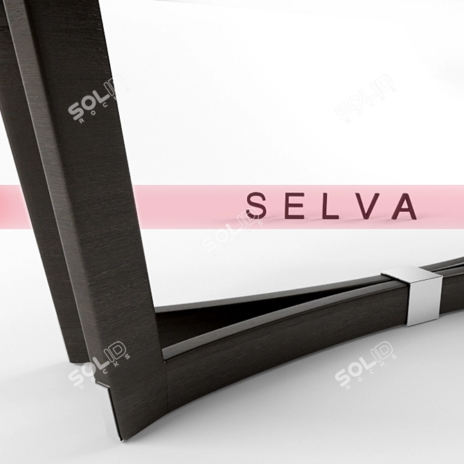 Modern Selva Console with Chrome Accents 3D model image 3