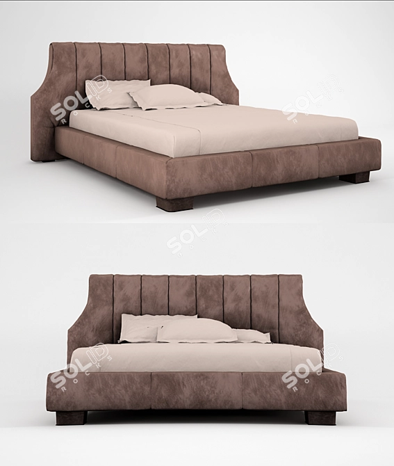 Luxury Italian Bed: "Hugo 3D model image 1