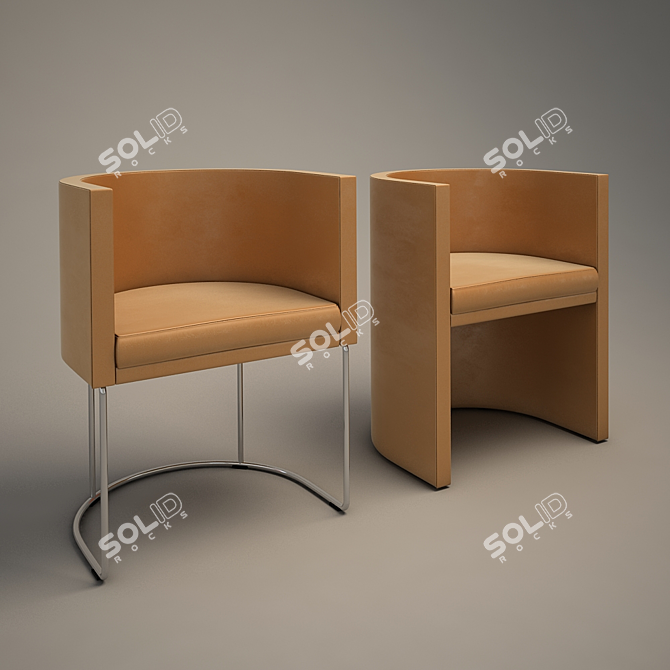 Modern Italian Armchairs: COURT-CO11 and CO13 3D model image 1