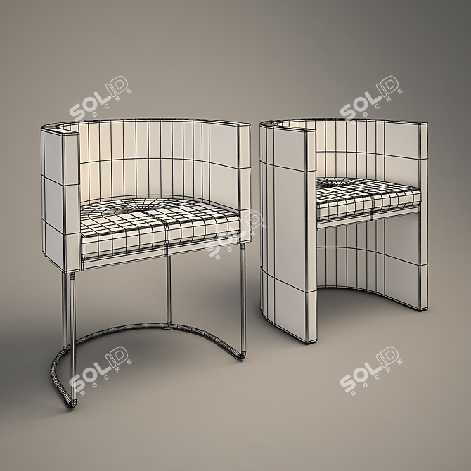 Modern Italian Armchairs: COURT-CO11 and CO13 3D model image 2