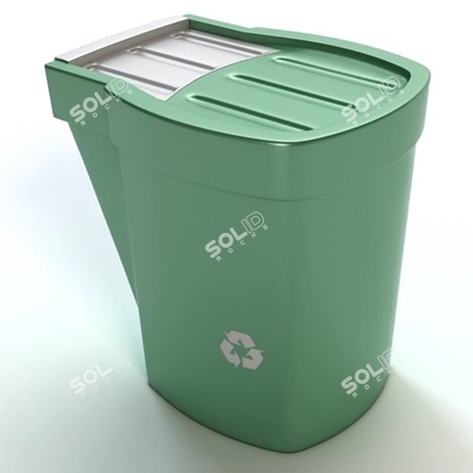 Customizable Recycle Bin 3D Model 3D model image 2