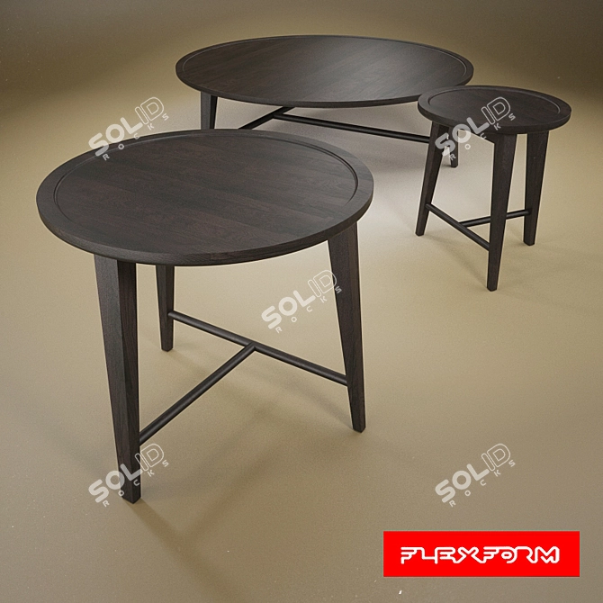 Versatile FLEXFORM Dany Combo Tables 3D model image 1