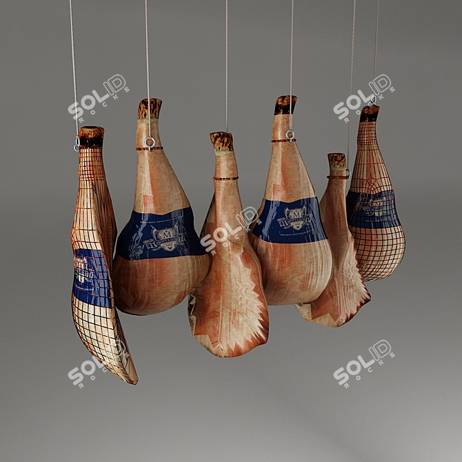 Premium Pork Ham: Juicy and Tender 3D model image 1