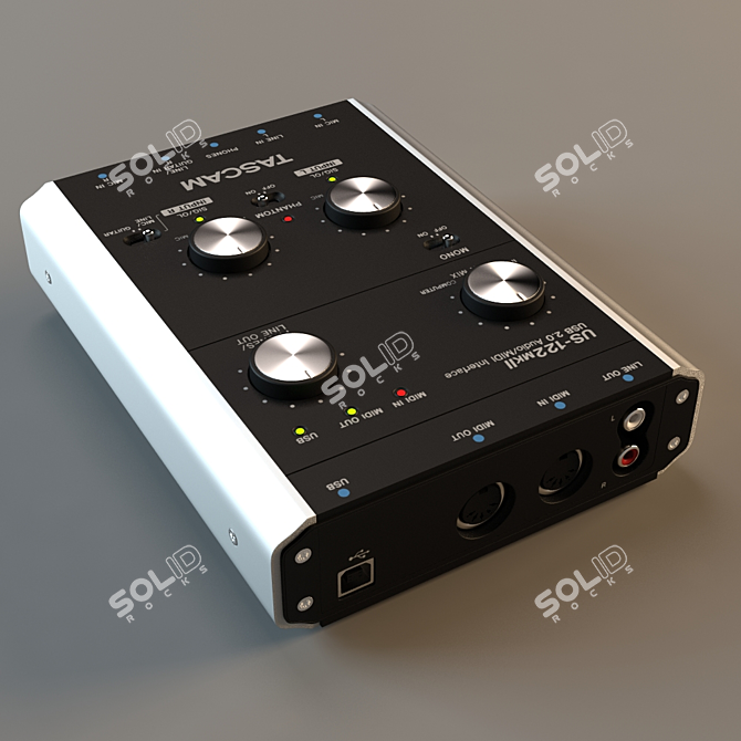 TASCAM US-122MKII Sound Card 3D model image 2