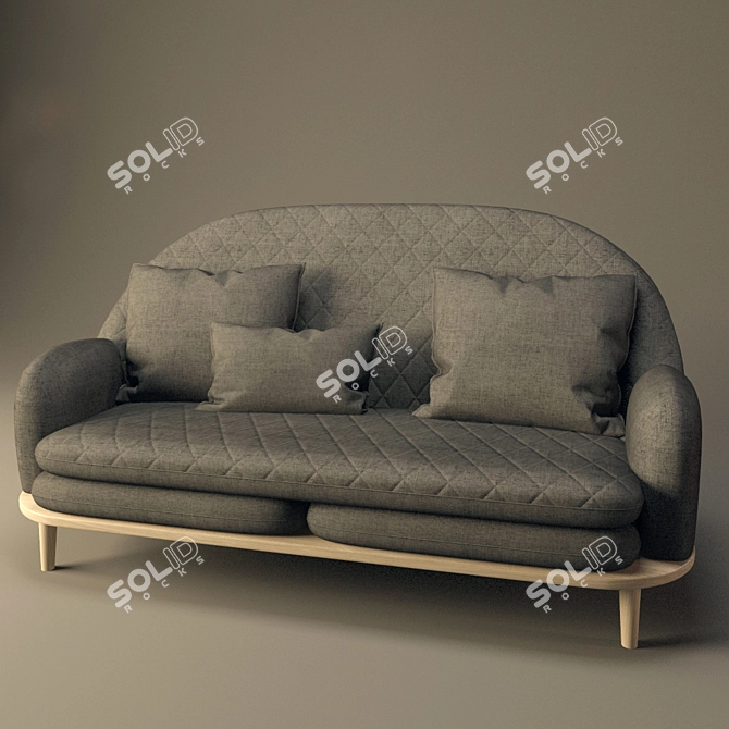 Sleek Fogia Rise Sofas: 3D Modeled & Textured 3D model image 1