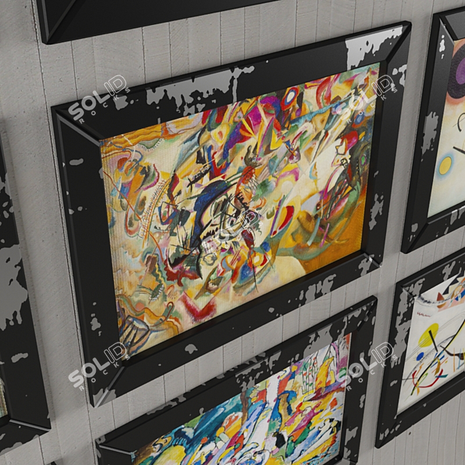 Title: Kandinsky Masterpieces Set 3D model image 2