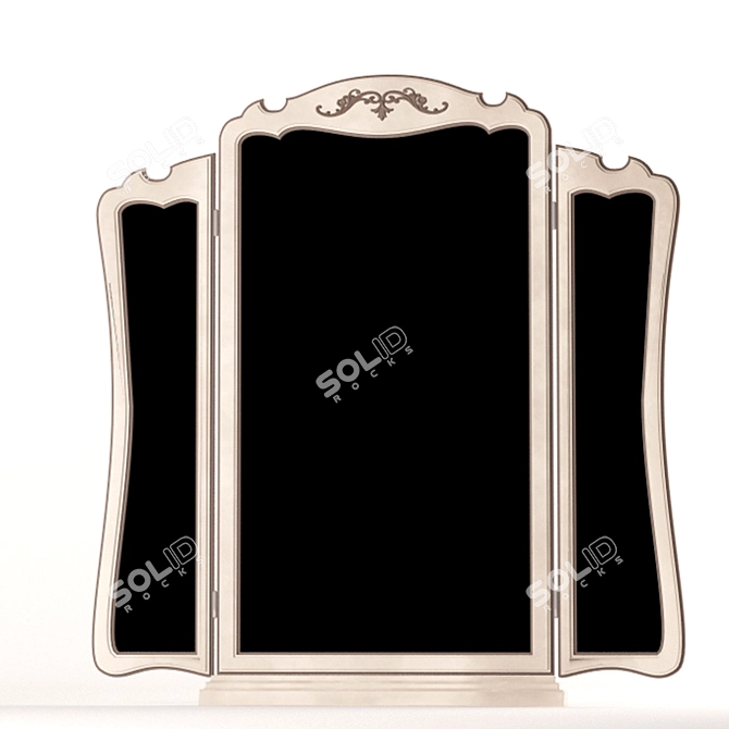 Brahms Mirror: Hand-Painted Patina Finish 3D model image 2