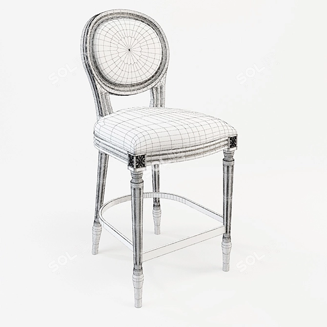 Classic Bar Stool BTC Jude 5246 3D model image 2