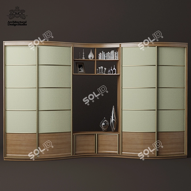 Modern Sliding Door Wardrobe 3D model image 2