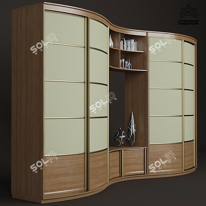 Modern Sliding Door Wardrobe 3D model image 3