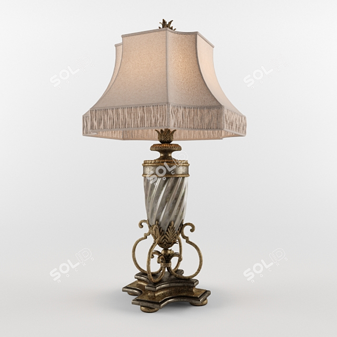 Elegant Art Lamp H100 3D model image 1
