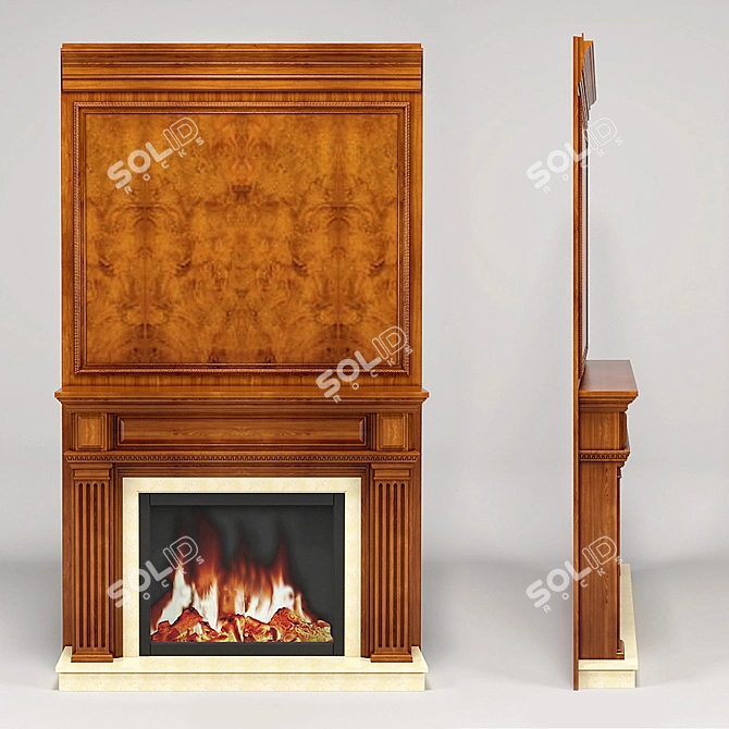 Luxury Giminez Fireplace 3D model image 1