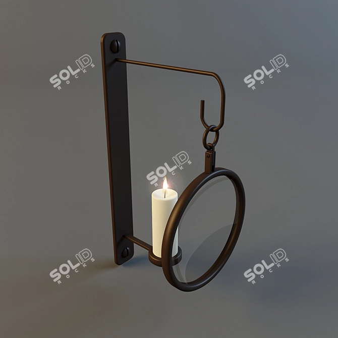 Elegant Candlestick Stand 3D model image 1