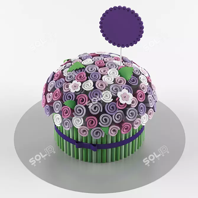 Delicious Cake Mastic 3D model image 1