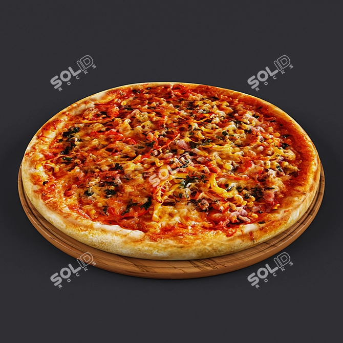 Mexican Pizza - Spicy and Irresistible 3D model image 1