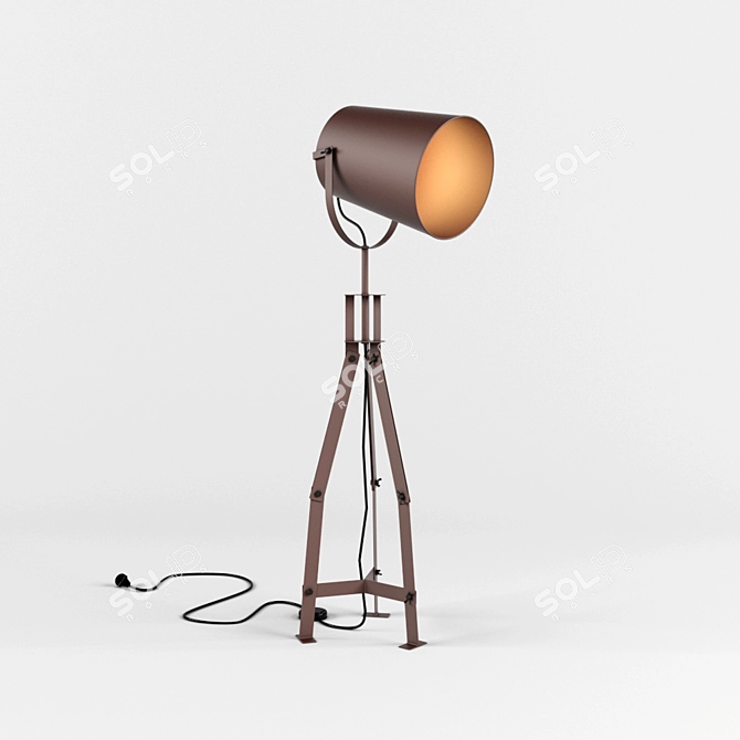 Modern Metal Floor Lamp 3D model image 1