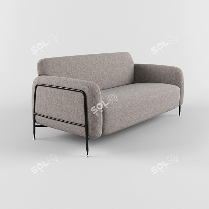 Space-Saving Mega Sofa 3D model image 1